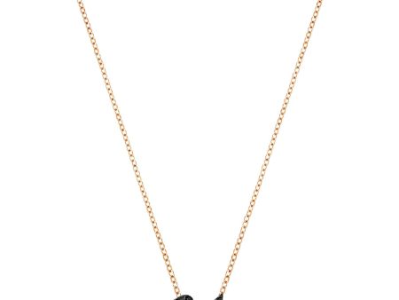 Swarovski Iconic Swan pendant Swan, Small, Black, Rose gold-tone plated #5204133 on Sale