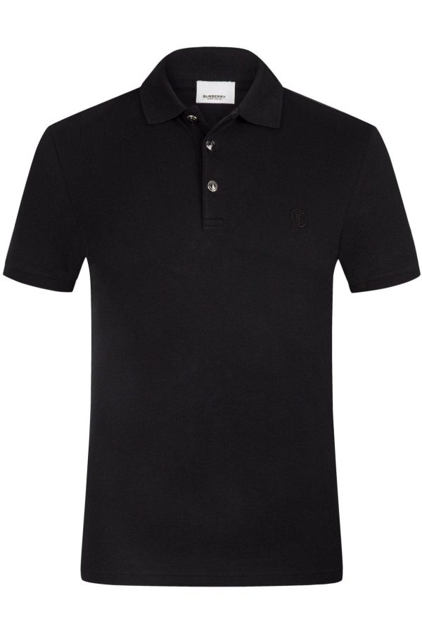 Burberry Black Polo Shirt For Sale