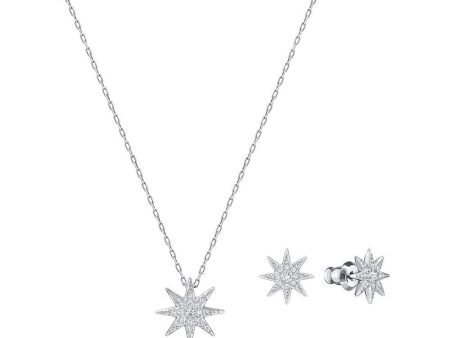 SWAROVSKI Fizzy Clear Crystal Small Necklace & Earring Set #5253054 Cheap