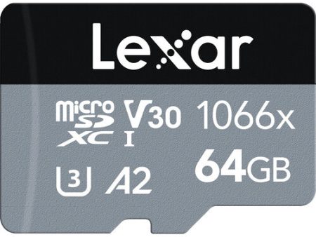 Lexar 64GB Professional 1066x UHS-I microSDXC 64GB Memory Card without SD Adapter (SILVER Series) Fashion