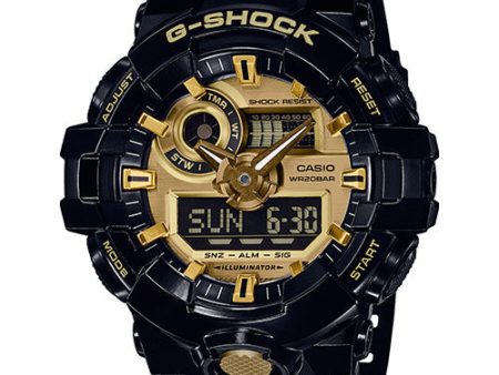 CASIO Men s Multi-Dial Quartz Watch with Resin Strap #GA-710GB-1AER Cheap