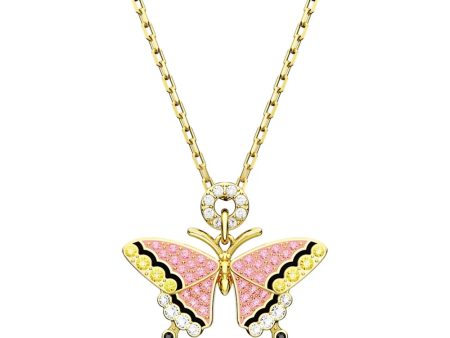 SWAROVSKI 5658857 Idyllia pendant Butterfly, Multicolored, Gold-tone plated Fashion