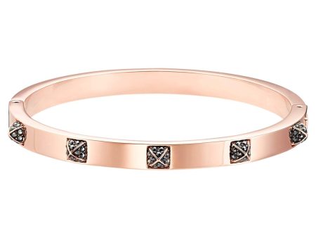 SWAROVSKI Tactic Bangle - Black & Rose-gold tone plated #5497309 Hot on Sale