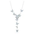 SWAROVSKI 5662179 Lilia Y necklace Butterfly, Blue, Rhodium plated For Sale