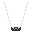 SWAROVSKI Black Iconic Swan necklace #5296468 For Cheap