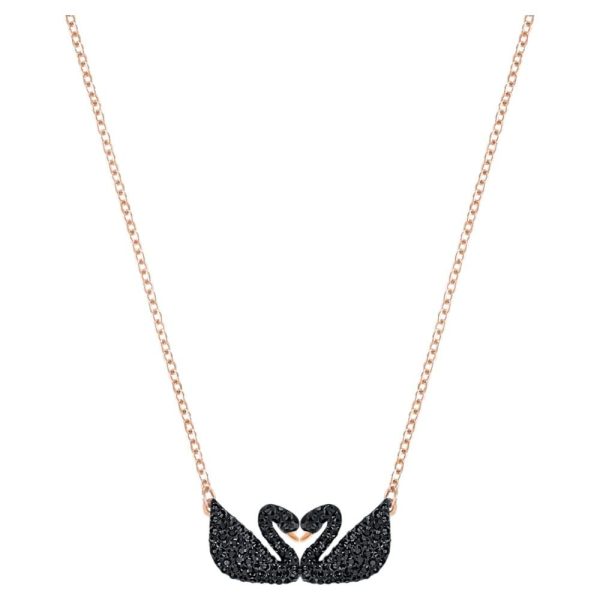 SWAROVSKI Black Iconic Swan necklace #5296468 For Cheap