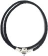 Pandora Moments Double Black Leather Bracelet #590705CBK-D1, 35cm For Cheap