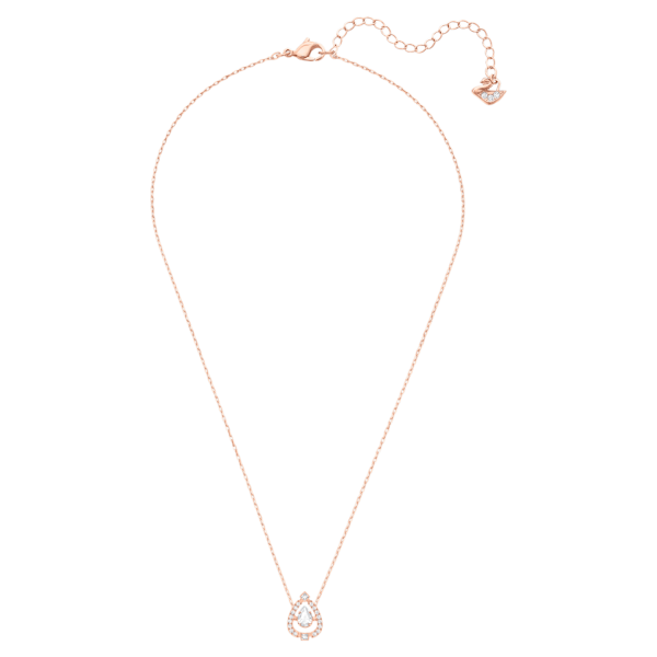 SWAROVSKI Sparkling Dance Pear Necklace - Rose Gold #5451993 Online now