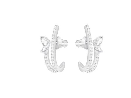 SWAROVSKI Women Stainless Steel Hoop Earrings #5351315 Online now