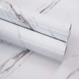 (PACK OF 2 ROLL) Waterproof Marble PVC Sheet Roll Self-Adhesive PVC White & Black Marble PVC Sheet Roll Sale