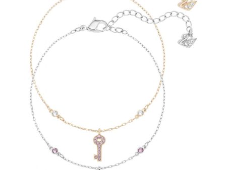 SWAROVSKI Crystal Wishes Lock and Key Bracelet Set #5272251 Online now