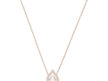 SWAROVSKI Sparkling Dance Pear Necklace - Rose Gold #5451993 Online now