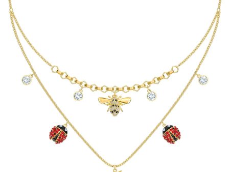 SWAROVSKI Lisabel Necklace - Red & Gold-tone plated #5498807 For Sale