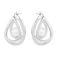 SWAROVSKI Free Pearl Earrings - Rhodium White #5217718 For Cheap