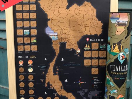 Thailand Scratch Travel Map with Frame Online Hot Sale