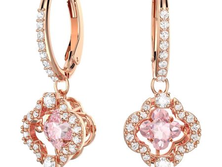 SWAROVSKI Sparkling Dance drop 5516477, Clover, Pink, Rose gold-tone plated Hot on Sale