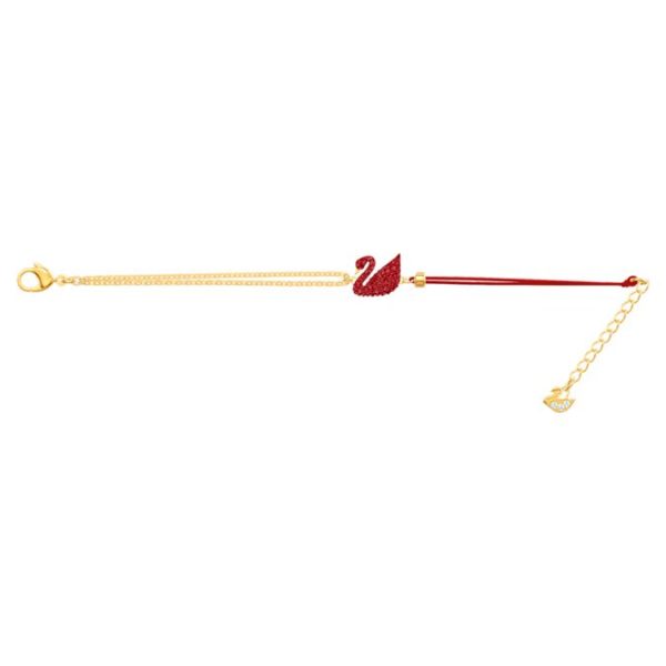 SWAROVSKI Iconic Swan bracelet 5465403, Swan, Red, Gold-tone plated Online Hot Sale