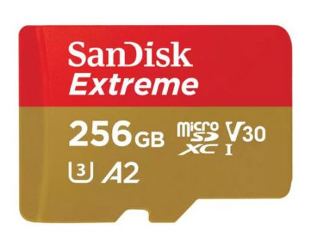 SanDisk Extreme 256GB A2 U3 V30 MicroSD MicroXC Card on Sale