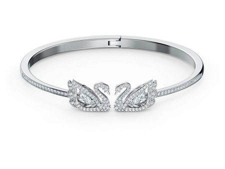 SWAROVSKI Dancing Swan bangle - White #5520713 For Cheap