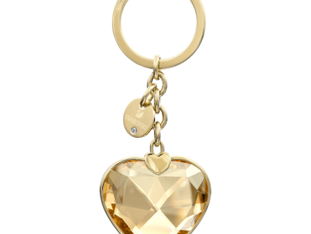 SWAROVSKI New Heart keychain Swarovski gold plating #5127860 For Cheap