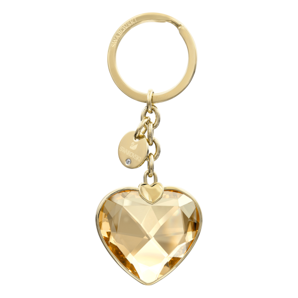 SWAROVSKI New Heart keychain Swarovski gold plating #5127860 For Cheap