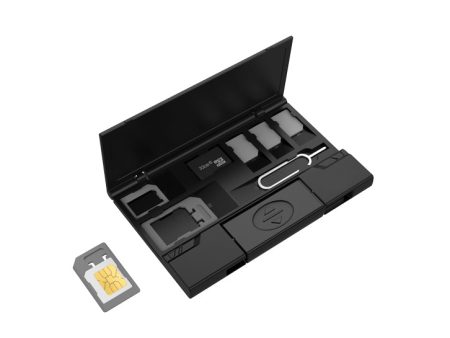 Sim Card Case Holder - 3 in 1 Sim Adapters, 3 Nano Slots with MicroSD Card Reader Fashion