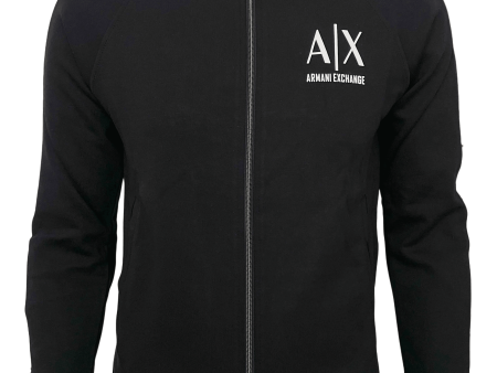 Armani Exchange Men Black Tracksuit 100% Cotton For Cheap