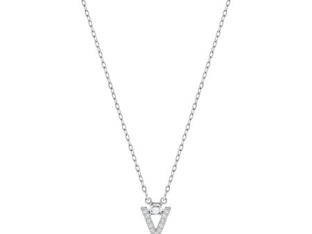 SWAROVSKI Funk Rhodium & Clear Crystal Necklace #5241271 Fashion