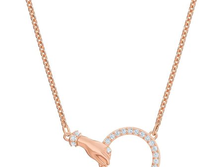 SWAROVSKI Symbolic Hand Necklace - White & Rose Gold #5489573 Online Hot Sale