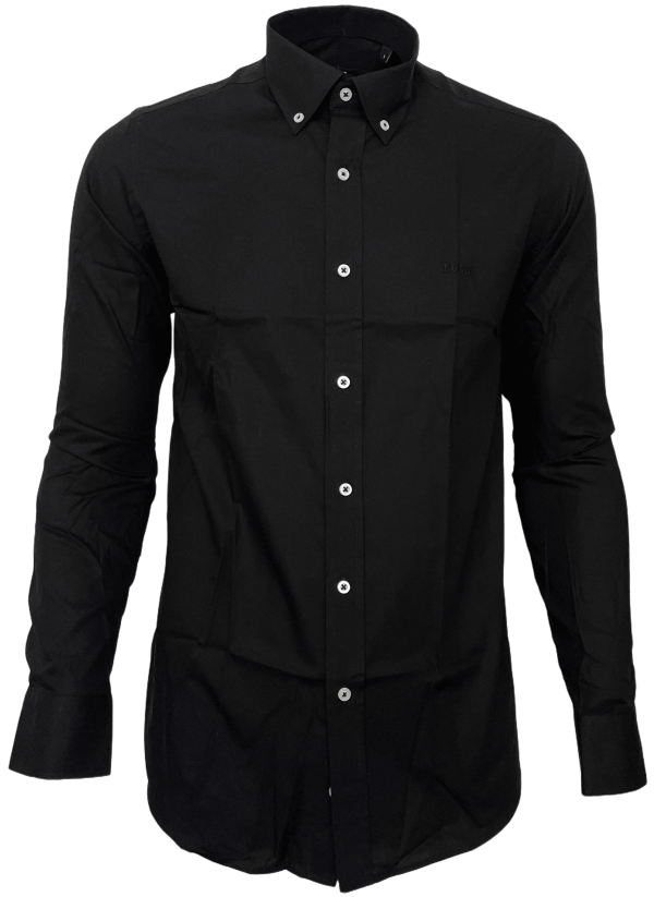 Hugo Boss Men Black Cotton Casual Shirt Supply