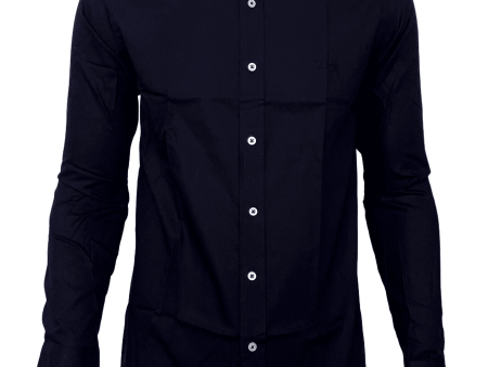 Hugo Boss Men Navy Cotton Casual Shirt Online now