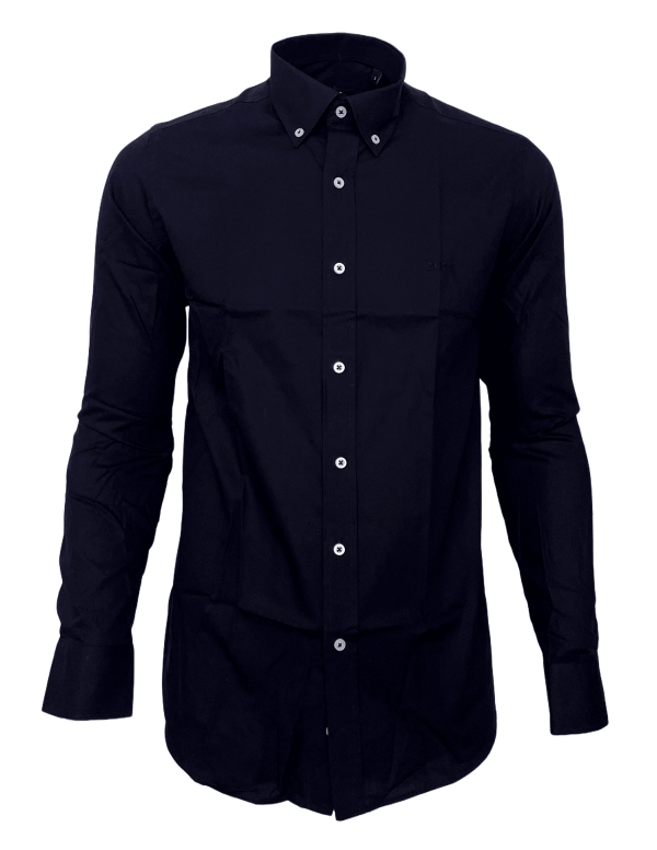 Hugo Boss Men Navy Cotton Casual Shirt Online now