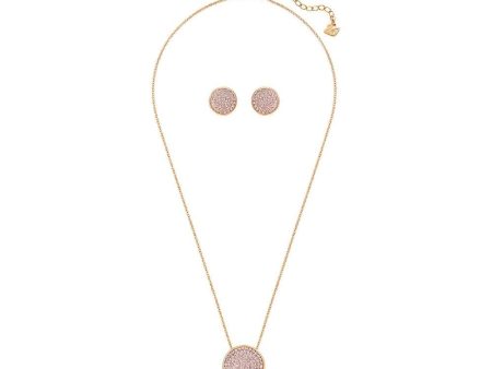 SWAROVSKI Rose Gold Earring and Necklace Fun Set #5227970 Supply