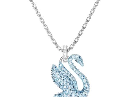 SWAROVSKI 5660594 Swan pendant Swan, Medium, Blue, Rhodium plated Sale