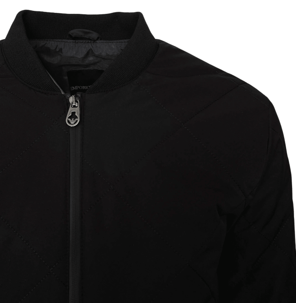 Emporio Armani Ea7 Black Bomber Jacket For Discount