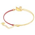 SWAROVSKI Iconic Swan bracelet 5465403, Swan, Red, Gold-tone plated Online Hot Sale