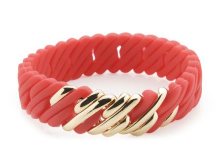 Ladies Bracelet TheRubz 02-100-418 Red Silicone Stainless steel Golden Steel Silicone (15 mm x 18 cm) Online