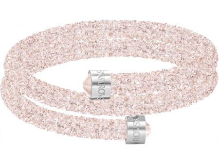 SWAROVSKI Crystaldust Double Bangle - Rose Pink - Small #5292438 Hot on Sale