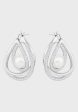 SWAROVSKI Free Pearl Earrings - Rhodium White #5217718 For Cheap