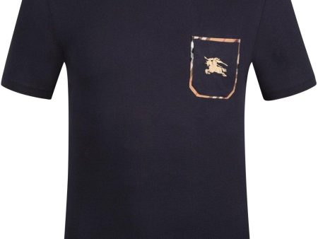 Burberry T Shirt In Navy Online Hot Sale