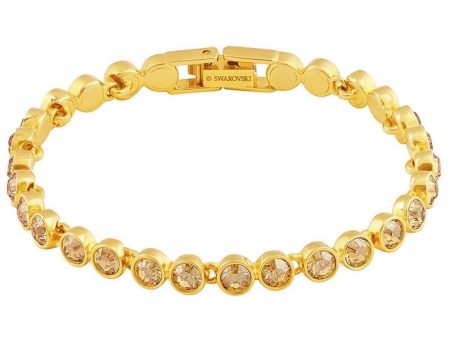 SWAROVSKI Tennis Gold & Clear Crystal Bracelet #992889 on Sale