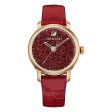 SWAROVSKI crystalline hours 2000 crystal red leather watch #5295380 Online