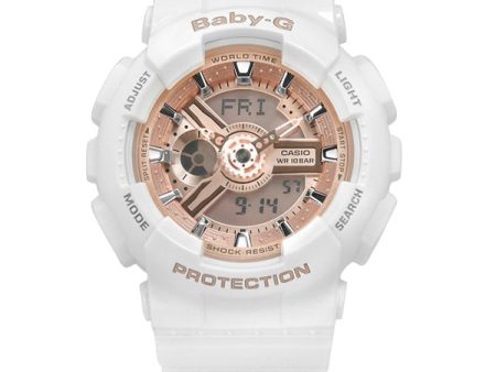 CASIO BABY-G Waterproof Sports Womens White Analog Digital Watch #BA-110-7A1 Online Hot Sale