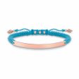 Ladies Bracelet Thomas Sabo LBA0062-597-1 Blue Rose gold Silver Online