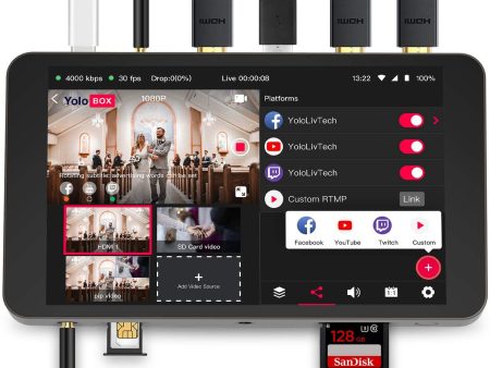 YoloLiv YoloBox Portable Live Stream Studio - Streams to YouTube, Facebook, Twitch Supply