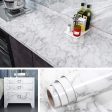 (PACK OF 2 ROLL) Waterproof Marble PVC Sheet Roll Self-Adhesive PVC White & Black Marble PVC Sheet Roll Sale