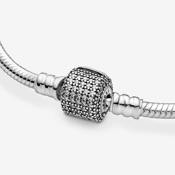 Pandora Silver Bracelet with Clear Cubic Zirconia #590723CZ-16 Online Hot Sale