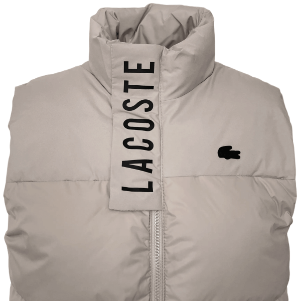 Lacoste Men Body Warmer Vest In Beige For Discount