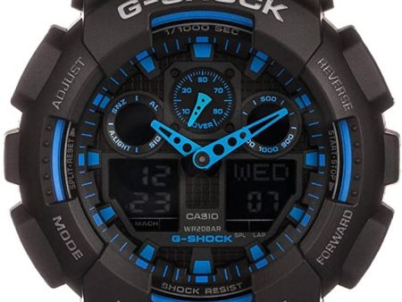 CASIO G-Shock Men s Watch in Resin with Anti Slip Over Sized Buttons #GA-100-1A2ER Discount