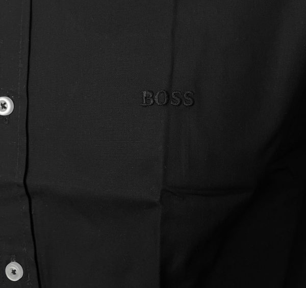 Hugo Boss Men Black Cotton Casual Shirt Supply